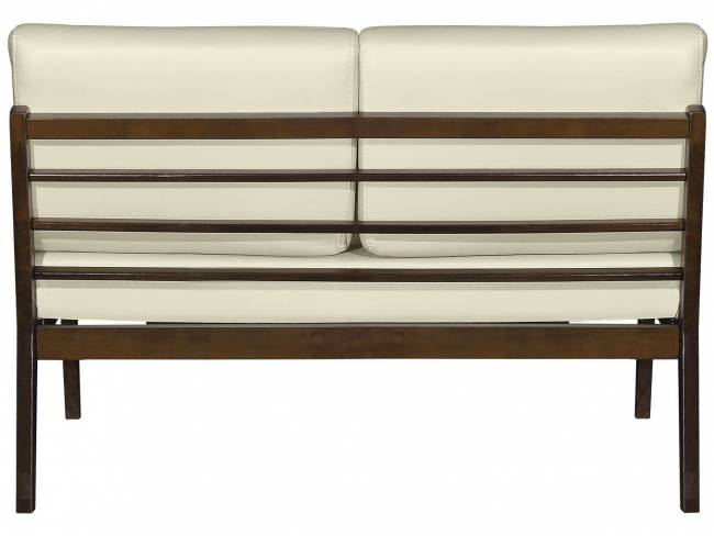 Диван-скамья Массив мягкая экокожа крем, каркас орех Диван-скамья Массив мягкая экокожа крем, каркас орех