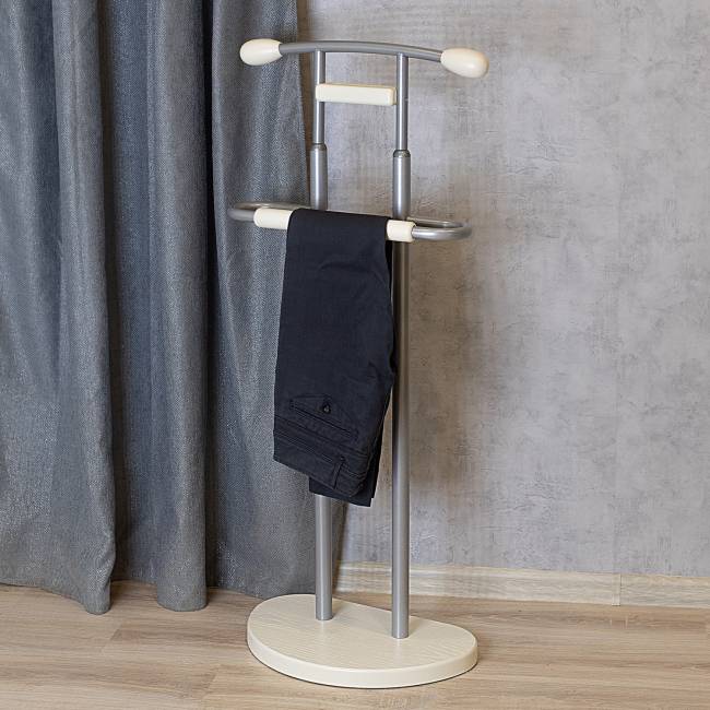 Вешалка костюмная ГАЛАНТ 333 металлик/слоновая кость