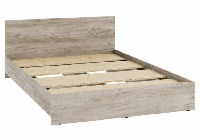 Кровать Адайн КР-140 140х200 дуб крафт серый / дуб крафт серый