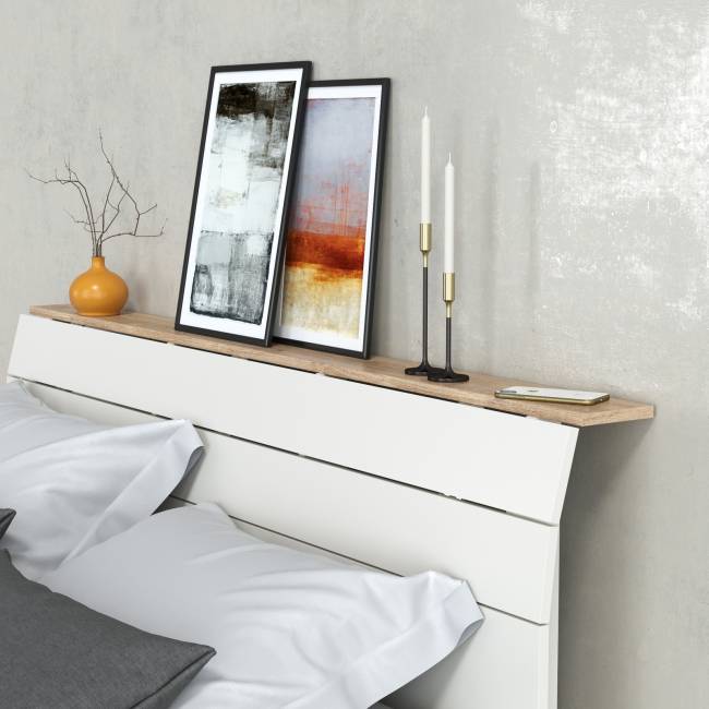 Кровать 11.41 Муссон 1600 с ортопедом и ТВ-тумба Квадро 13.276 цвет белый/чёрный/дуб эндгрейн элегантный Кровать 11.41 Муссон 1600 с ортопедом и ТВ-тумба Квадро 13.276 цвет белый/чёрный/дуб эндгрейн элегантный