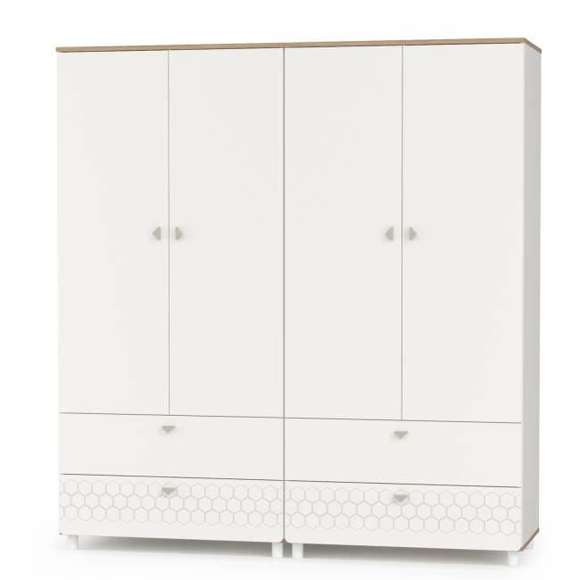 Два детских шкафа для одежды Эйп цвет белый/дуб белый
