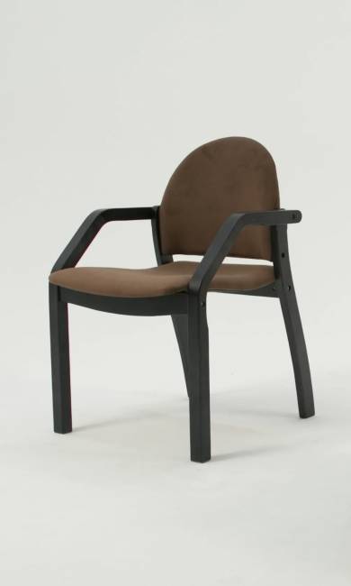 Стул-кресло Джуно 2.0 чёрный/коричневый