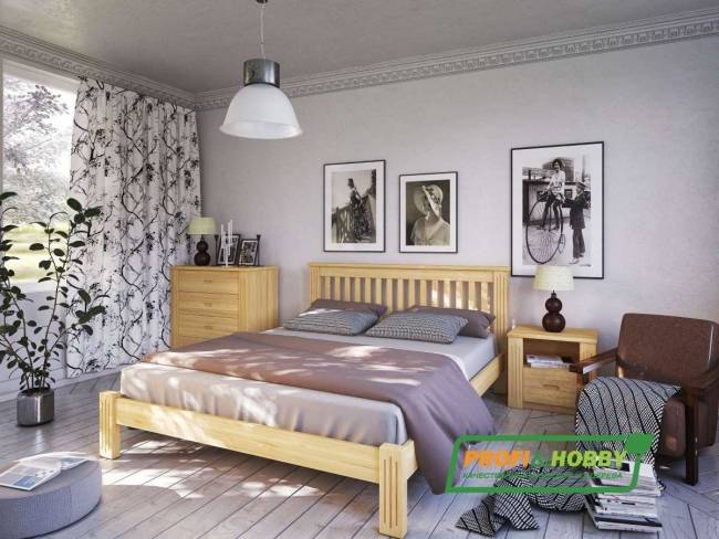 Кровать деревянная "Pino Rino" 1400 х 2000, сосна