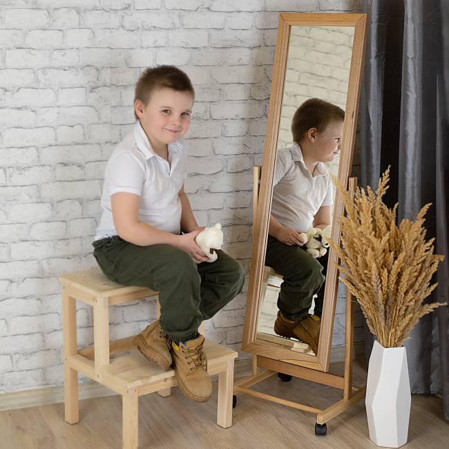 Зеркало напольное В 27Н светло-коричневый 137 см х 42,5 см