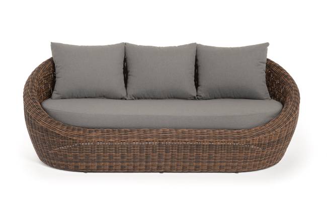 "Барселона" диван из искусственного ротанга трехместный, цвет коричневый "Барселона" диван из искусственного ротанга трехместный, цвет коричневый