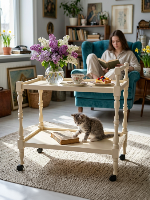 Стол сервировочный Бридж слоновая кость