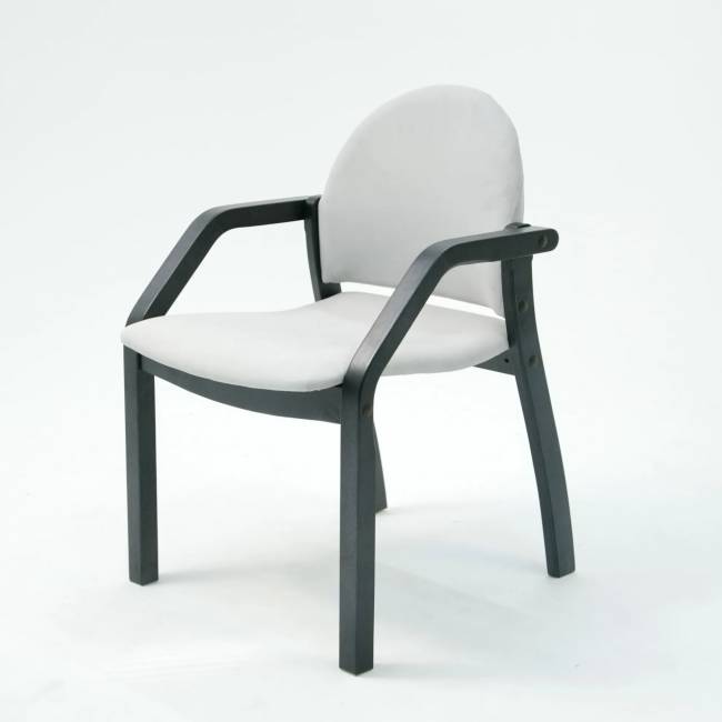 Стул-кресло Джуно 2.0 чёрное дерево/серый Стул-кресло Джуно 2.0 чёрное дерево/серый