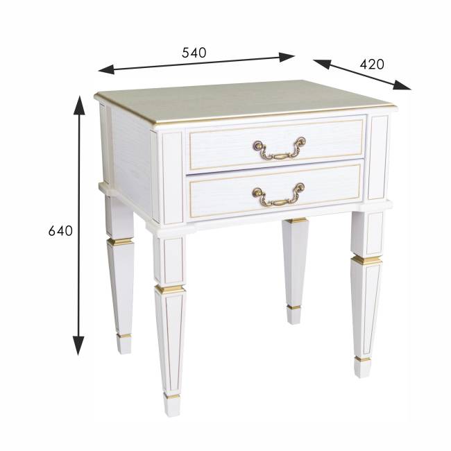 Тумба Васко В 118Н белый ясень/золото