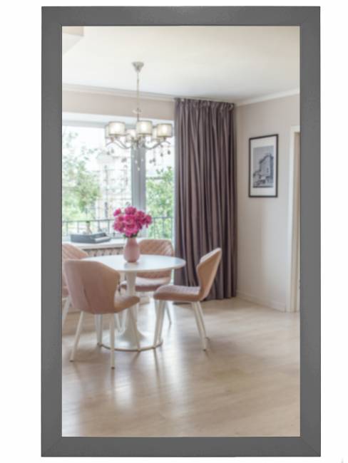 Зеркало настенное BeautyStyle 11 серый графит 118 см х 60,6 см Зеркало настенное BeautyStyle 11 серый графит 118 см х 60,6 см