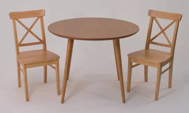 Стол Монте К 90 натур со стульями Ингольф натур