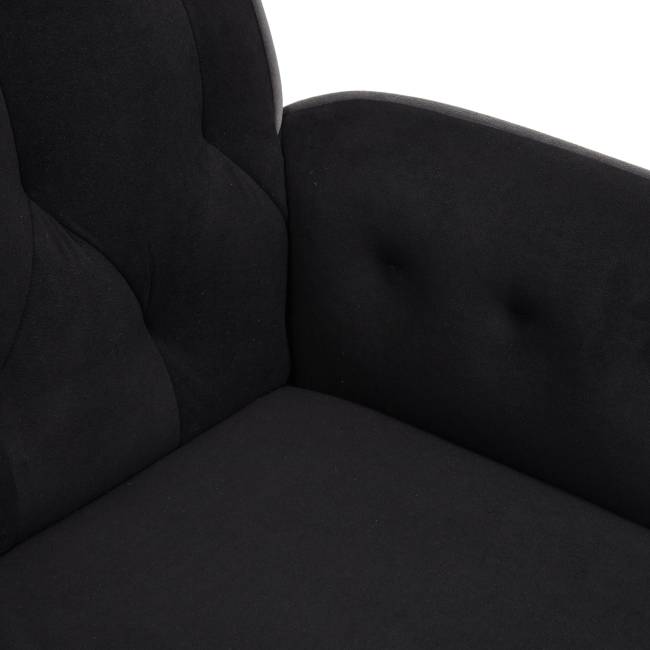 Кресло Мадрид/Madrid флок , черный, 35 черный флок