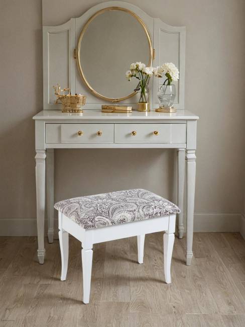 Банкетка Ретро М с ящиком белый, ткань меркурий