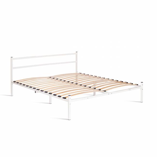 Кровать Marco металл, 160х200см, белый белый металл Кровать Marco металл, 160х200см, белый белый металл