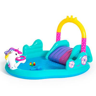 Игровой центр 274х198х137см "Волшебный единорог" с разбрыз., горкой и игрушками, 220л, от 2 лет