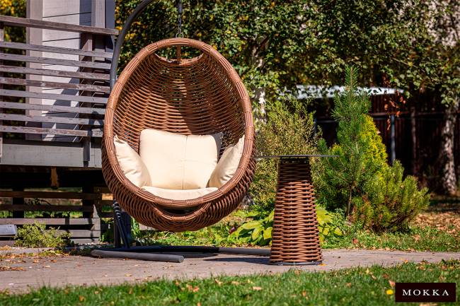 MOKKA МАЙОРКА / MAJORCA подвесное кресло, цвет капучино