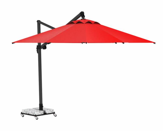 Зонт профессиональный 3х4 м Banana Plus черный, светло-серый 3000х4000 мм