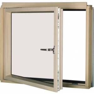 Мансардное окно FAKRO BDL P2 Lux (левое+откидное), однокамерный триплекс, дерево 114х115