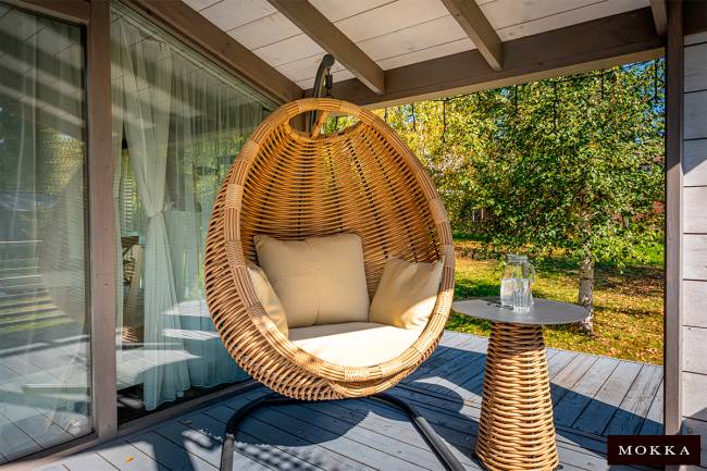 MOKKA МАЙОРКА / MAJORCA подвесное кресло, цвет соломенный