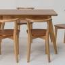 Стол Сканди 120 натур со стульями Франк натур