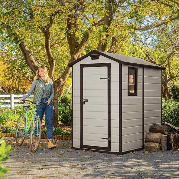 Сарай "Манор 4х6" (размеры 118 x 184 см), бежевый