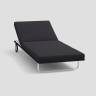 Шезлонг КОСТА на колесах антрацит - белый каркас