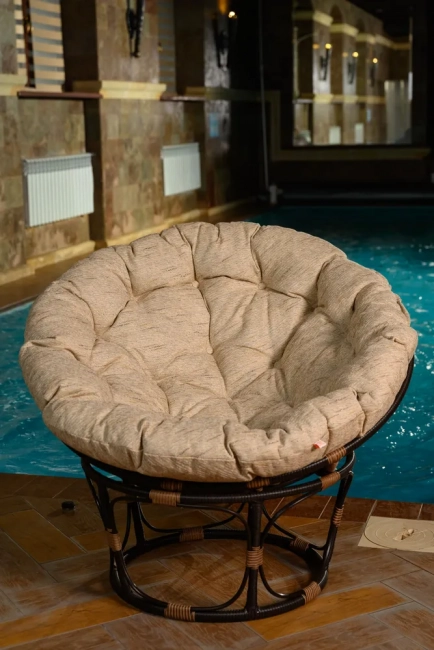 Кресло из искусственного ротанга Papasan Орех