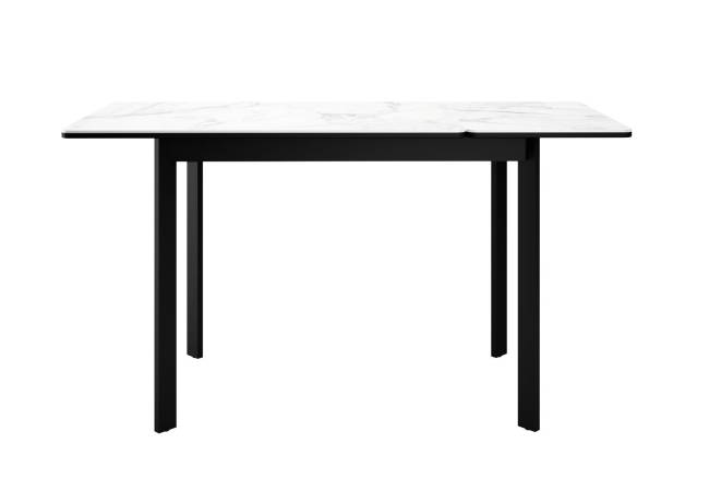 Стол DikLine LK90 Керамика Белый мрамор/подстолье черное/опоры черные