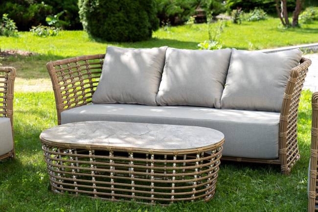 "Валенсия" лаунж-зона из искусственного ротанга, цвет соломенный