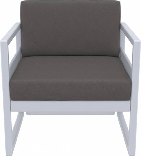 Комплект пластиковой мебели Mykonos XL серебристый, темно-серый