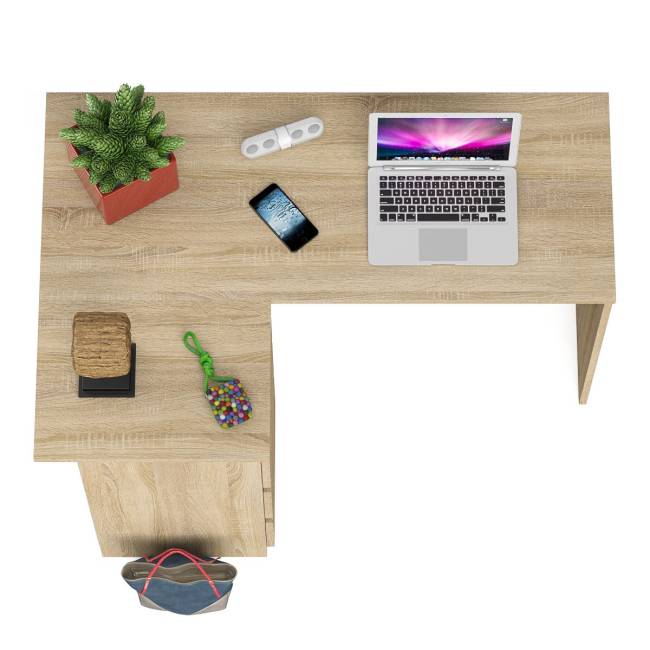 Угловой компьютерный стол Мори МС-16 левый цвет дуб сонома Угловой компьютерный стол Мори МС-16 левый цвет дуб сонома