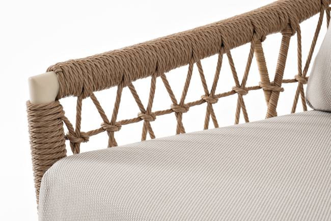 "Венеция" лаунж-зона из искусственного ротанга, цвет соломенный (К)