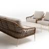 "Венеция" лаунж-зона из искусственного ротанга, цвет соломенный (К)
