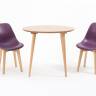 Стол Монте К 100 натур со стульями Сашш натур фиолетовый