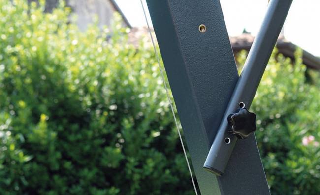 Зонт профессиональный 3х4 м Napoli Braccio антрацит, терракотовый 3000х4000 мм