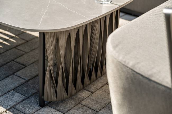 "Флоренция" лаунж-зона из искусственного ротанга, цвет графит (К)