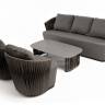 "Флоренция" лаунж-зона из искусственного ротанга, цвет графит (К)