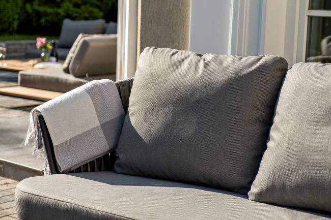 "Флоренция" лаунж-зона из искусственного ротанга, цвет графит (К)