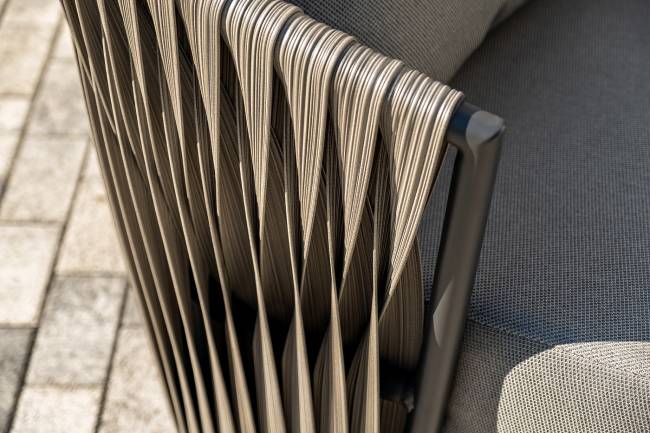 "Флоренция" лаунж-зона из искусственного ротанга, цвет графит (К)