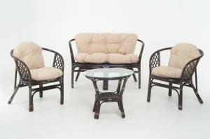 Комплект для отдыха  01/16  Рогожка темный коньяк