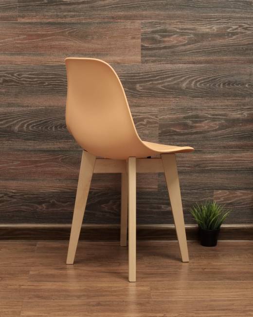 Стол Монте К 100 натур со стульями Сашш натур персик