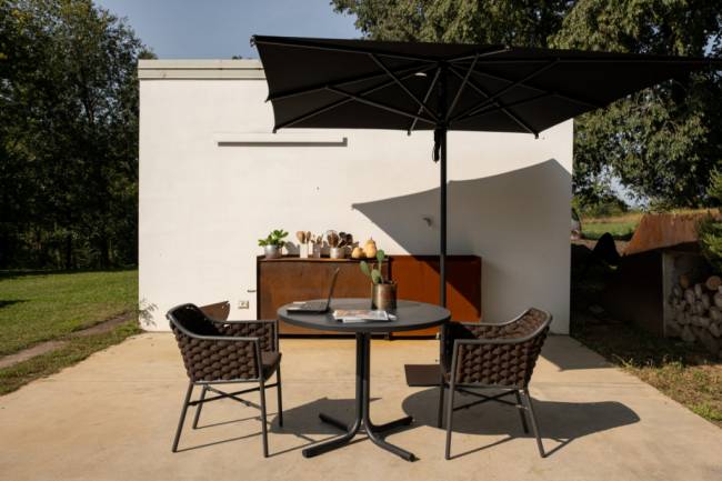 Зонт профессиональный 3х4 м Napoli Standard антрацит, черный 3000х4000 мм