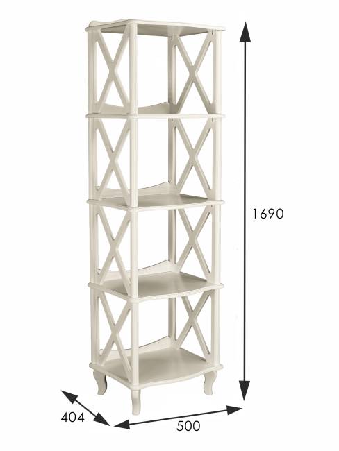 Этажерка-стеллаж Джульетта 4 уровня, дуб шампань Л