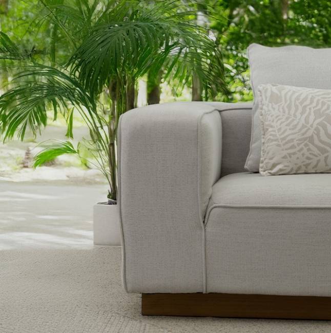 Диван модульный с подушками Don тик, бежевый 2600х1100х620 мм