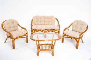 Комплект для отдыха  01/17  Рогожка   коньяк