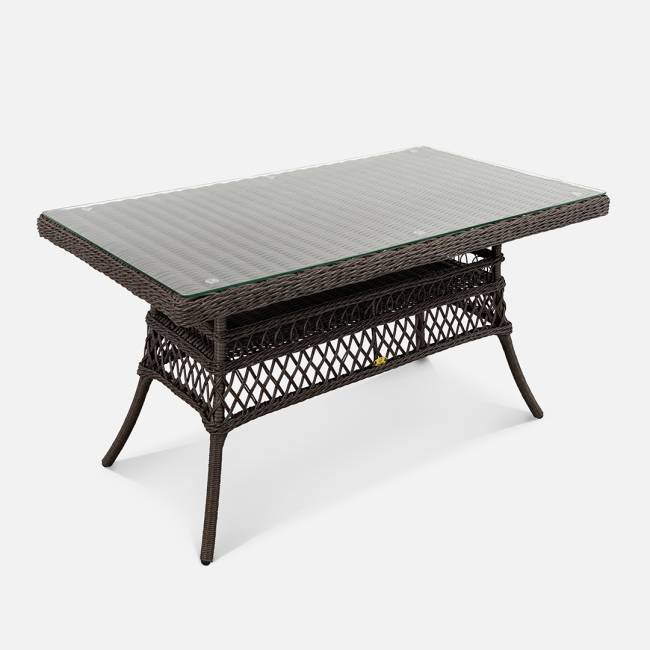 Стол Titulo 1430х830 СТ (с упаковкой) Шоколад металлик, RAL 8017, CT.Прозрачное