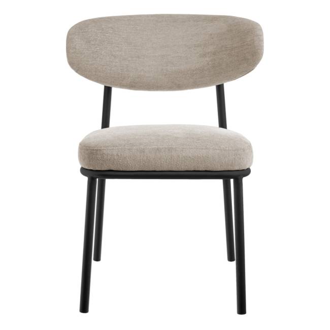 Стул Lucas 2 латте шенилл с чёрными ножками