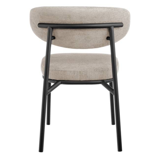 Стул Lucas 2 латте шенилл с чёрными ножками