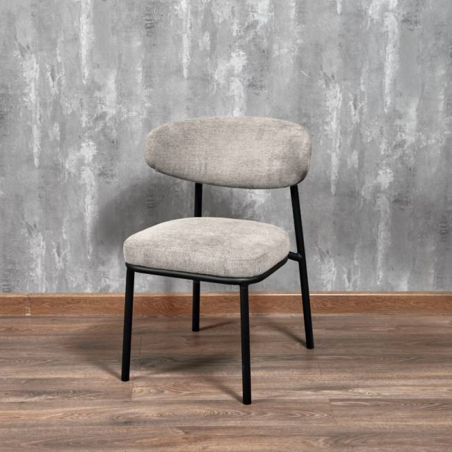 Стул Lucas 2 латте шенилл с чёрными ножками