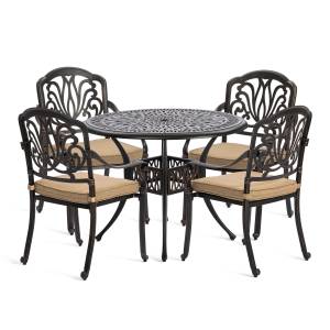 Комплект Secret de Maison Квартет/Quartet (стол+4 стула) алюминиевый сплав, бронзовый бронза/bronze алюминиевый сплав