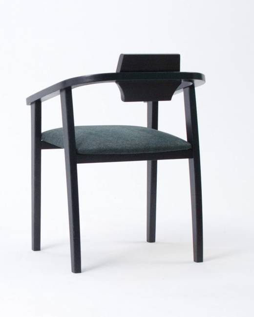 Стул-кресло Челси ПМ чёрный/зелёный